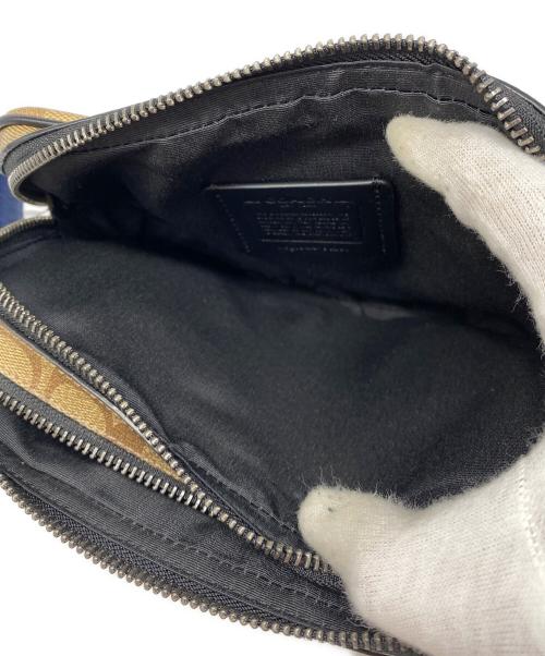 COACH（コーチ）COACH (コーチ) セカンドバッグ ベージュ×ネイビーの古着・服飾アイテム