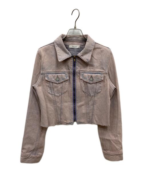 moussy（マウジー）moussy (マウジー) ZIP UP COMPACT DENIM JACKET ピンク サイズ:2の古着・服飾アイテム