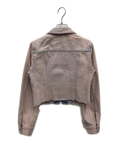 moussy（マウジー）moussy (マウジー) ZIP UP COMPACT DENIM JACKET ピンク サイズ:2の古着・服飾アイテム