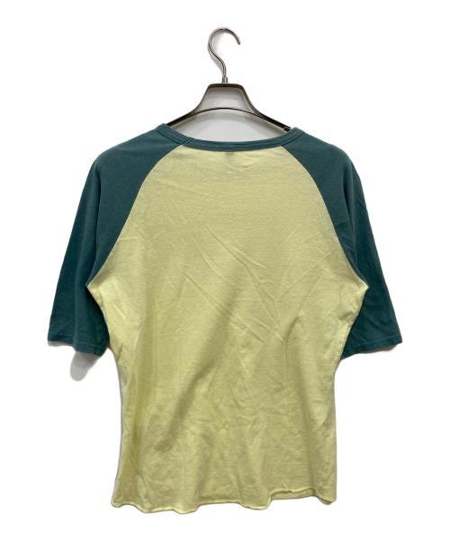 MIHARA YASUHIRO（ミハラヤスヒロ）MIHARA YASUHIRO (ミハラヤスヒロ) ROUTE66スカルTシャツ グリーン×イエロー サイズ:Sの古着・服飾アイテム