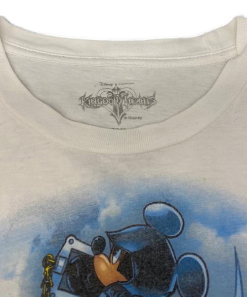 DISNEY（ディズニー）Disney (ディズニー) スクウェア・エニックス (スクウェア・エニックス) 00s KINGDOM HEARTS ゲームTシャツ ホワイト サイズ:2XLの古着・服飾アイテム