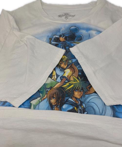 DISNEY（ディズニー）Disney (ディズニー) スクウェア・エニックス (スクウェア・エニックス) 00s KINGDOM HEARTS ゲームTシャツ ホワイト サイズ:2XLの古着・服飾アイテム