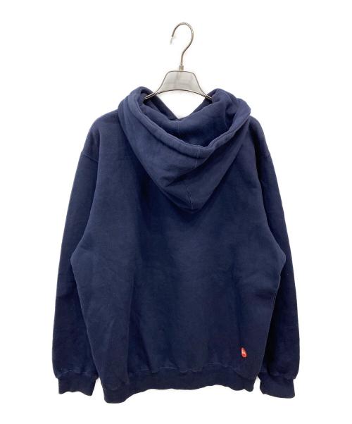 stussy（ステューシー）stussy (ステューシー) ロゴプルオーバーパーカー ネイビー サイズ:Lの古着・服飾アイテム