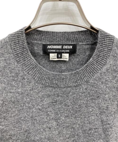 COMME des GARCONS HOMME DEUX（コムデギャルソン オム ドゥ）COMME des GARCONS HOMME DEUX (コムデギャルソン オム ドゥ) 21AW クルーネックニット グレー サイズ:Mの古着・服飾アイテム