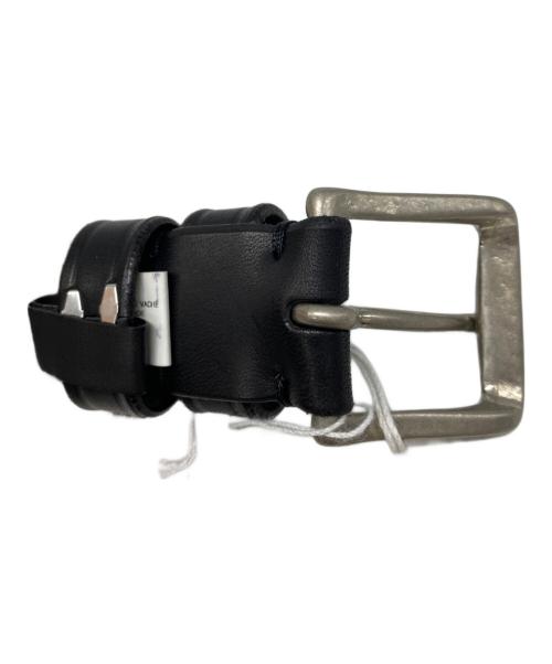COMME des GARCONS HOMME（コムデギャルソン オム）COMME des GARCONS HOMME (コムデギャルソン オム) オイル加工スムースレザーベルト ブラックの古着・服飾アイテム