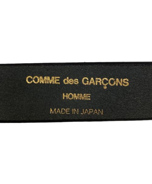 COMME des GARCONS HOMME（コムデギャルソン オム）COMME des GARCONS HOMME (コムデギャルソン オム) オイル加工スムースレザーベルト ブラックの古着・服飾アイテム