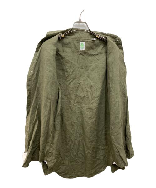 finamore（フィナモレ）Finamore (フィナモレ) リネンシャツ グリーン サイズ:Mの古着・服飾アイテム