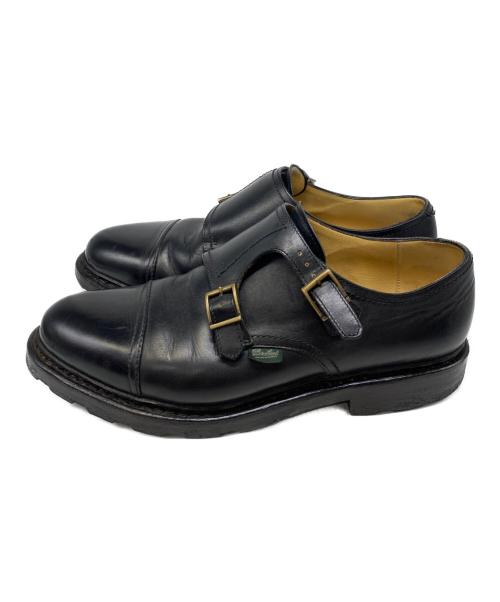 PARABOOT（パラブーツ）PARABOOT (パラブーツ) ダブルモンクシューズ ブラック サイズ:8の古着・服飾アイテム