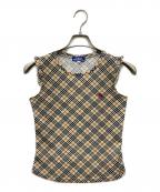 BURBERRY BLUE LABELバーバリー ブルー レーベル）の古着「ノヴァチェック柄ノースリーブブラウス」｜ベージュ