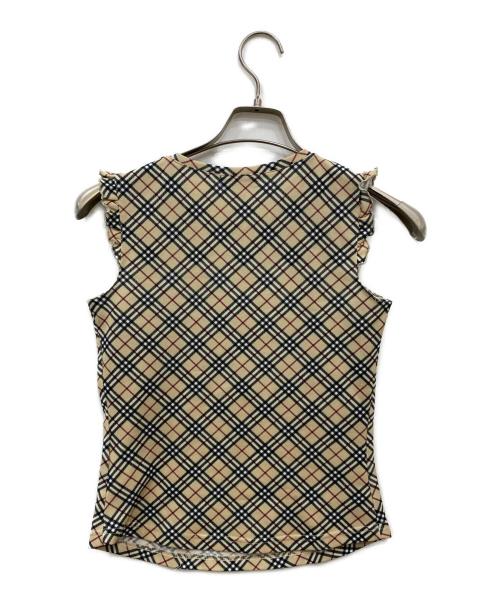 BURBERRY BLUE LABEL（バーバリー ブルー レーベル）BURBERRY BLUE LABEL (バーバリー ブルー レーベル) ノヴァチェック柄ノースリーブブラウス ベージュ サイズ:Mの古着・服飾アイテム