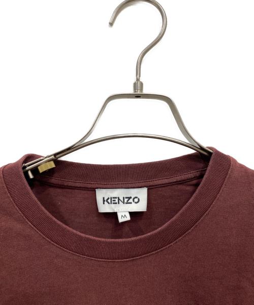 KENZO（ケンゾー）KENZO (ケンゾー) ベロア刺繍フロントロゴT ブラウン サイズ:Mの古着・服飾アイテム