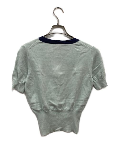 Vivienne Westwood（ヴィヴィアンウエストウッド）Vivienne Westwood (ヴィヴィアンウエストウッド) オーブ刺繍ボウタイニット グリーン サイズ:2の古着・服飾アイテム