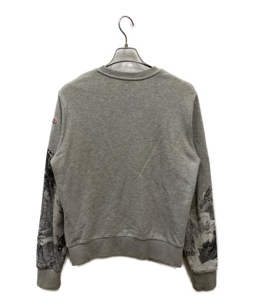 MONCLER（モンクレール）MONCLER (モンクレール) マウンテンプリントクルーネックスウェット グレー サイズ:Sの古着・服飾アイテム