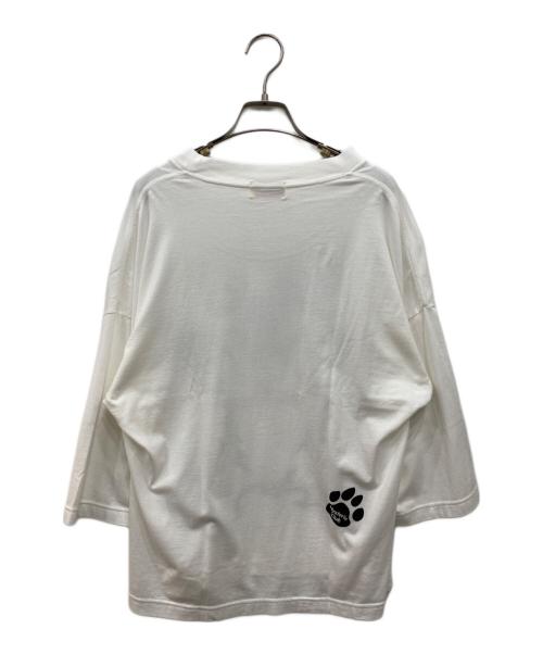 Hysteric Glamour（ヒステリックグラマー）Hysteric Glamour (ヒステリックグラマー) FIRE BEAR オーバーサイズ八分袖Tシャツ ホワイト サイズ:FREEの古着・服飾アイテム