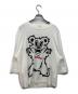 Hysteric Glamour（ヒステリックグラマー）の古着「FIRE BEAR オーバーサイズ八分袖Tシャツ」｜ホワイト