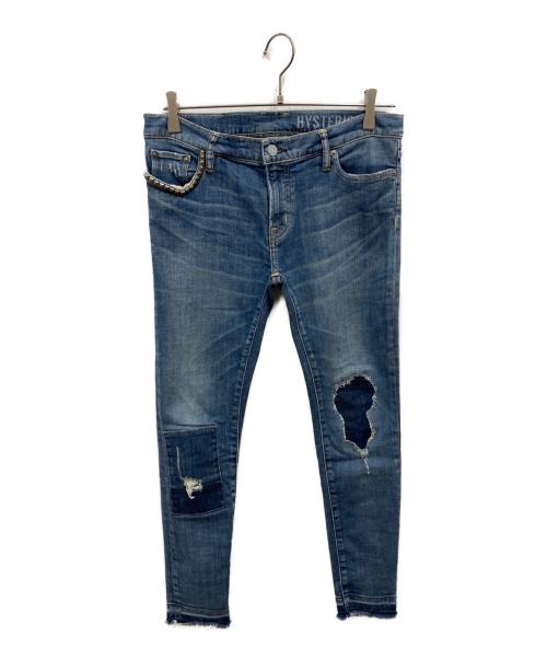 Hysteric Glamour（ヒステリックグラマー）Hysteric Glamour (ヒステリックグラマー) スタッズデニムパンツ インディゴ サイズ:Sの古着・服飾アイテム