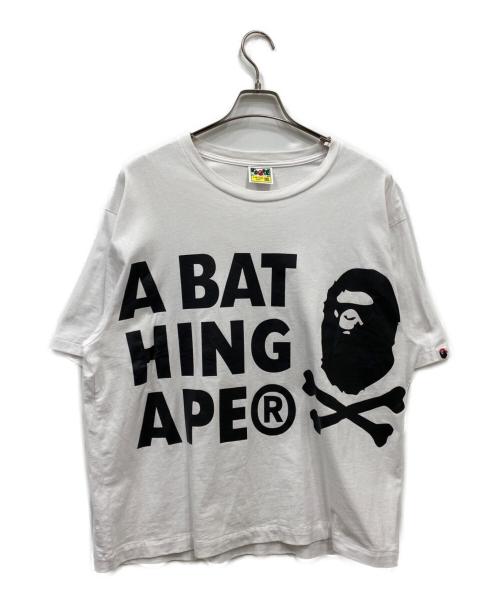 A BATHING APE（アベイシングエイプ）A BATHING APE (アベイシングエイプ) プリントTシャツ ホワイト サイズ:2XLの古着・服飾アイテム