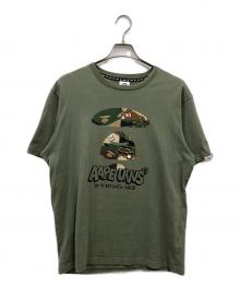 A BATHING APE（アベイシングエイプ）の古着「プリントTシャツ」｜カーキ
