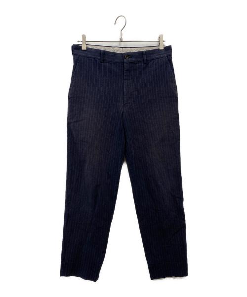 COMME des GARCONS HOMME PLUS（コムデギャルソンオムプリュス）COMME des GARCONS HOMME PLUS (コムデギャルソンオムプリュス) ストライプスラックス ネイビー サイズ:Mの古着・服飾アイテム