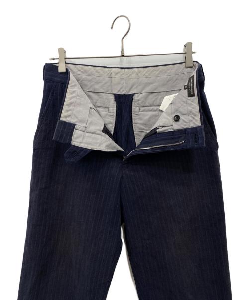 COMME des GARCONS HOMME PLUS（コムデギャルソンオムプリュス）COMME des GARCONS HOMME PLUS (コムデギャルソンオムプリュス) ストライプスラックス ネイビー サイズ:Mの古着・服飾アイテム