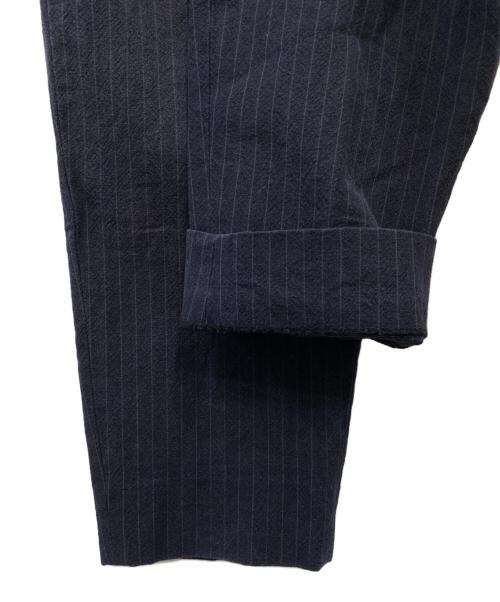 COMME des GARCONS HOMME PLUS（コムデギャルソンオムプリュス）COMME des GARCONS HOMME PLUS (コムデギャルソンオムプリュス) ストライプスラックス ネイビー サイズ:Mの古着・服飾アイテム