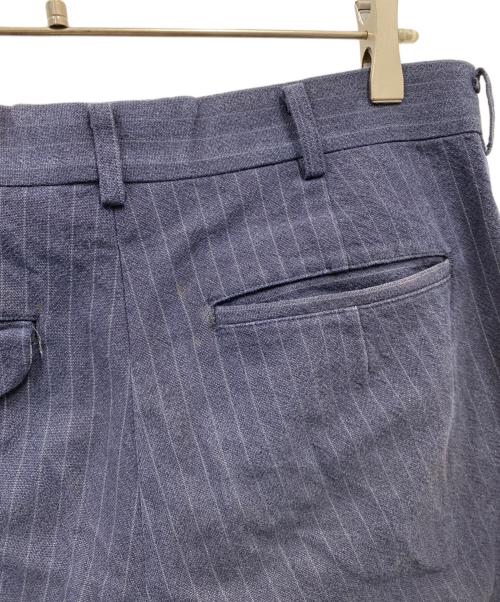 COMME des GARCONS HOMME PLUS（コムデギャルソンオムプリュス）COMME des GARCONS HOMME PLUS (コムデギャルソンオムプリュス) ストライプスラックス ネイビー サイズ:Mの古着・服飾アイテム