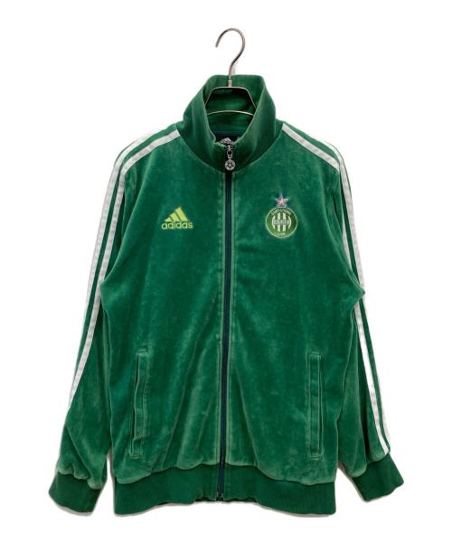 adidas（アディダス）adidas (アディダス) ベロアトラックジャケット グリーン サイズ:Mの古着・服飾アイテム