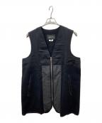 COMME des GARCONS HOMME DEUXコムデギャルソン オム ドゥ）の古着「ウールナイロン切替ベスト」｜ブラック