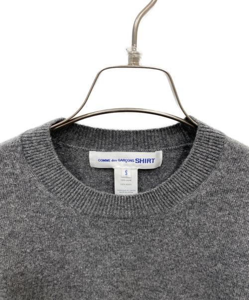 COMME des GARCONS SHIRT（コムデギャルソンシャツ）COMME des GARCONS SHIRT (コムデギャルソンシャツ) クルーネックニット グレー サイズ:Sの古着・服飾アイテム
