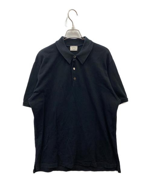 HERMES（エルメス）HERMES (エルメス) 鹿の子ポロシャツ ブラック サイズ:Lの古着・服飾アイテム