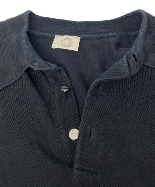 HERMES（エルメス）HERMES (エルメス) 鹿の子ポロシャツ ブラック サイズ:Lの古着・服飾アイテム