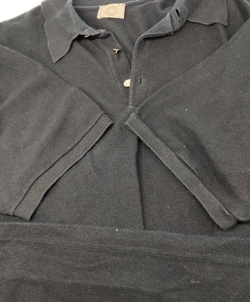 HERMES（エルメス）HERMES (エルメス) 鹿の子ポロシャツ ブラック サイズ:Lの古着・服飾アイテム