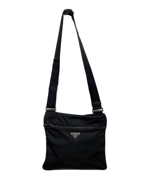 PRADA（プラダ）PRADA (プラダ) ナイロンショルダーバッグ ブラックの古着・服飾アイテム