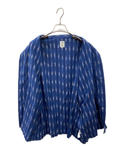 South2 West8（サウスツー ウエストエイト）South2 West8 (サウスツー ウエストエイト) HUNTING SHIRT-IKAT ARROW ブルー サイズ:Sの古着・服飾アイテム