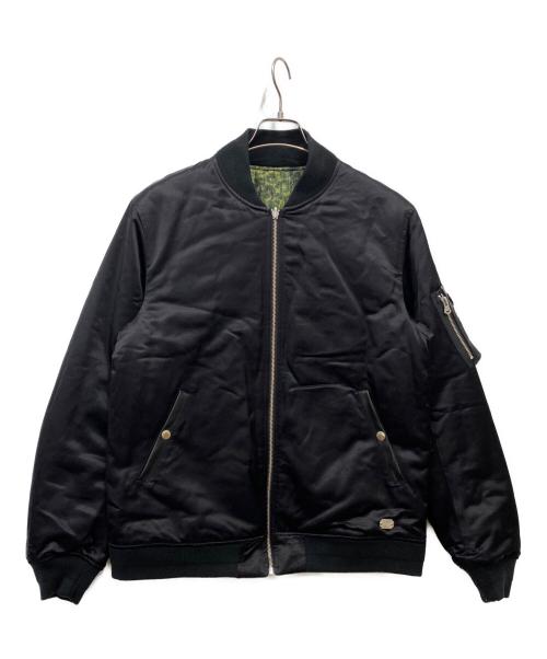 THE CRIMIE（ザ クライミー）THE CRIMIE (ザ クライミー) REVERSIBLE MA1 JACKET ブラック×グリーン サイズ:Lの古着・服飾アイテム
