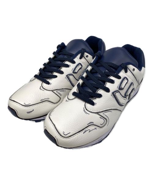 Sangacio（サンガッチョ）SANGACIO (サンガッチョ) ローカットスニーカー ホワイト×ネイビー サイズ:26.5㎝の古着・服飾アイテム
