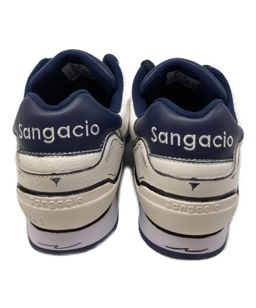 Sangacio（サンガッチョ）SANGACIO (サンガッチョ) ローカットスニーカー ホワイト×ネイビー サイズ:26.5㎝の古着・服飾アイテム