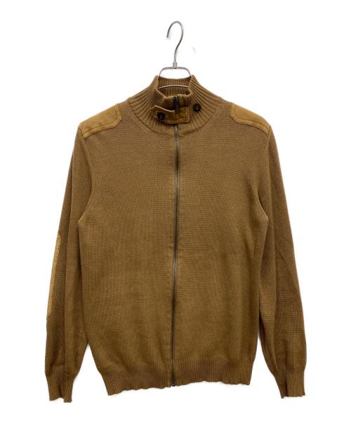 LOUIS VUITTON（ルイ ヴィトン）LOUIS VUITTON (ルイ ヴィトン) エルボーパッチ付きドライバーズニット ブラウン サイズ:Mの古着・服飾アイテム