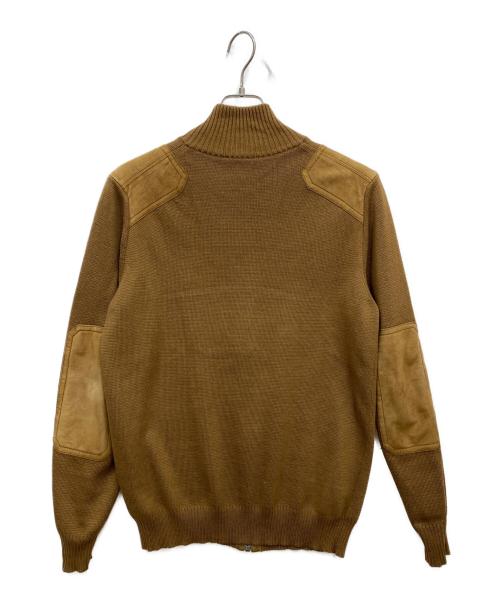 LOUIS VUITTON（ルイ ヴィトン）LOUIS VUITTON (ルイ ヴィトン) エルボーパッチ付きドライバーズニット ブラウン サイズ:Mの古着・服飾アイテム