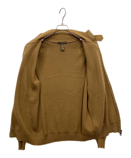 LOUIS VUITTON（ルイ ヴィトン）LOUIS VUITTON (ルイ ヴィトン) エルボーパッチ付きドライバーズニット ブラウン サイズ:Mの古着・服飾アイテム