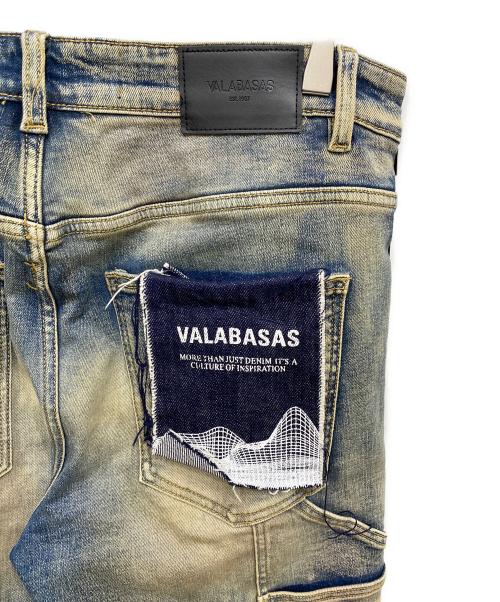 VALABASAS（バラバサス）VALABASAS (バラバサス) サイドスタッズデニム インディゴ サイズ:W34の古着・服飾アイテム