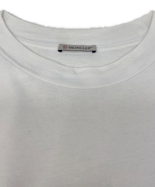 MONCLER（モンクレール）MONCLER (モンクレール) ビッグロゴプリント 半袖Tシャツ ホワイト サイズ:Mの古着・服飾アイテム