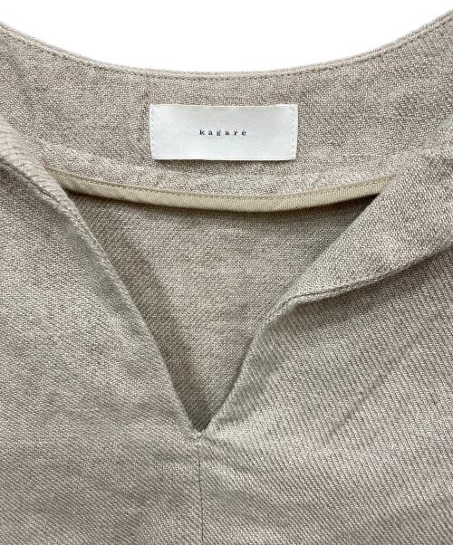 かぐれ（カグレ）かぐれ (カグレ) リネンショートベスト ベージュ サイズ:FREEの古着・服飾アイテム