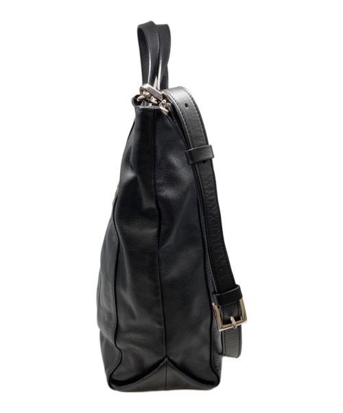 russet（ラシット）russet (ラシット) レザー2WAY縦長トート ブラックの古着・服飾アイテム