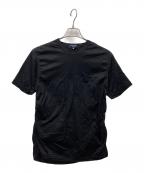 COMME des GARCONS HOMMEコムデギャルソン オム）の古着「サイドギャザーTシャツ」｜ブラック