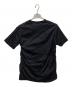 COMME des GARCONS HOMME (コムデギャルソン オム) サイドギャザーTシャツ ブラック サイズ:M：8000円