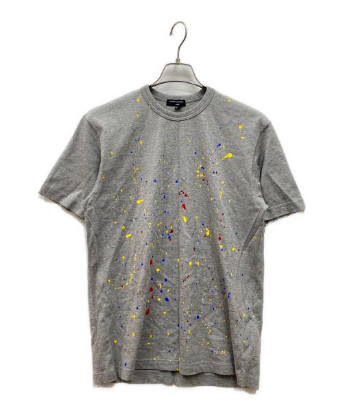 COMME des GARCONS HOMME（コムデギャルソン オム）COMME des GARCONS HOMME (コムデギャルソン オム) ペイント加工Tシャツ グレー サイズ:Sの古着・服飾アイテム