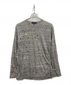 COMME des GARCONS HOMMEコムデギャルソン オム）の古着「ペイントカットソー」｜グレー