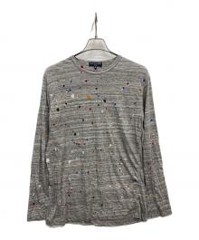 COMME des GARCONS HOMME（コムデギャルソン オム）の古着「ペイントカットソー」｜グレー