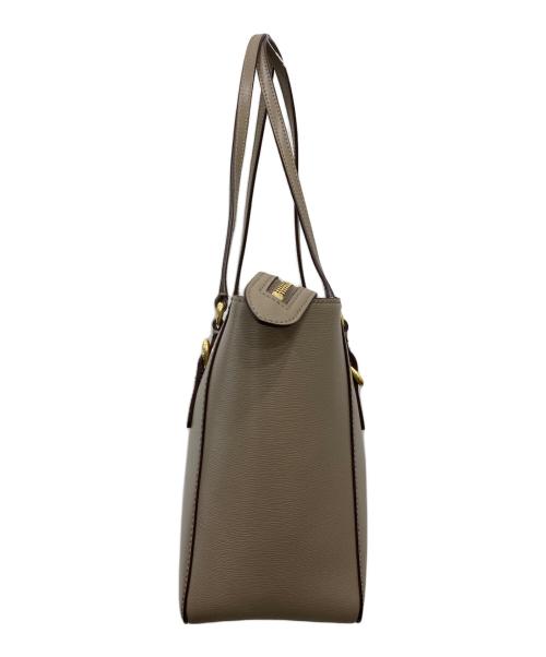 LAUREN RALPH LAUREN（ローレン ラルフ ローレン）LAUREN RALPH LAUREN (ローレン ラルフ ローレン) レザートートバッグ ベージュの古着・服飾アイテム